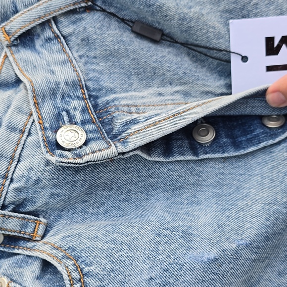 NWT Princess Polly Holly Asymmetrical Straight Leg Jeans Size 12 - Picture 6 of 15